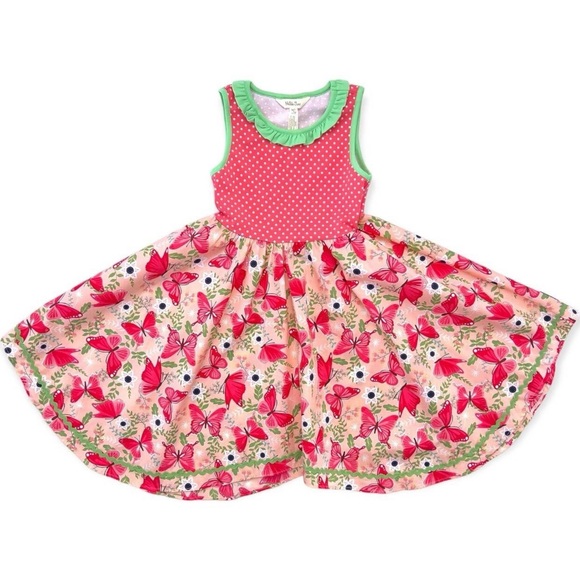 Matilda Jane Good to Go Dress- Butterfly Polka Dot Twirly - Picture 5 of 12